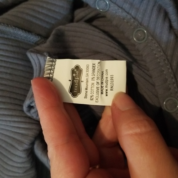 Mud Pie ribbed one piece with snaps NWT - Picture 9 of 10